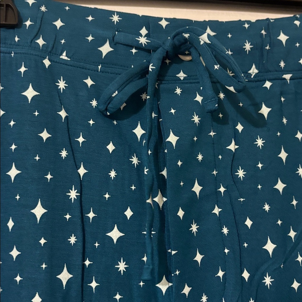 Eberjey GISELE Pajama Set Womens Long Sleeve Pant Printed Sapphire/Ivory - Picture 6 of 7